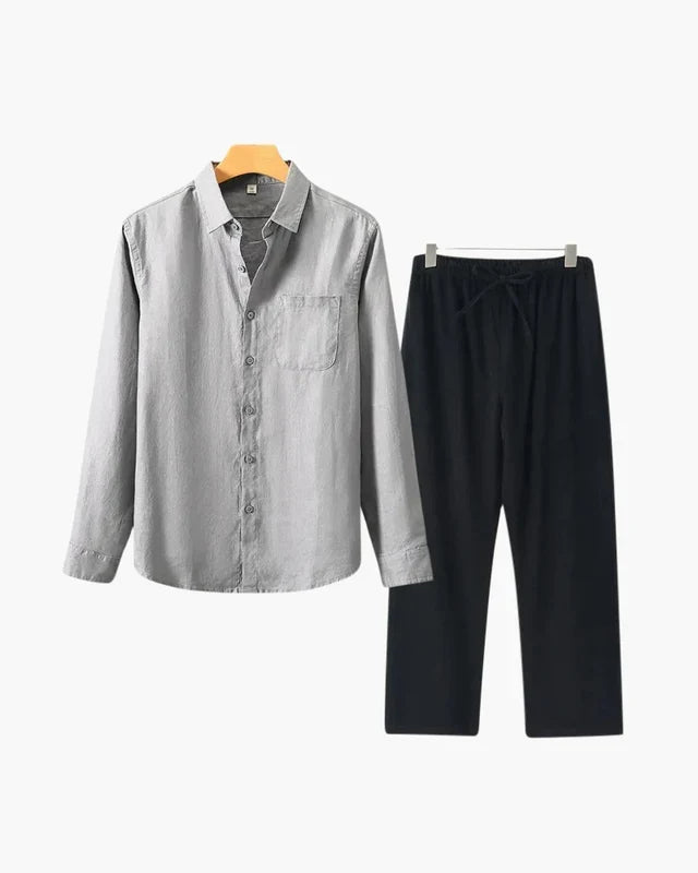 Old Money Linen Set (Long-Sleeve)