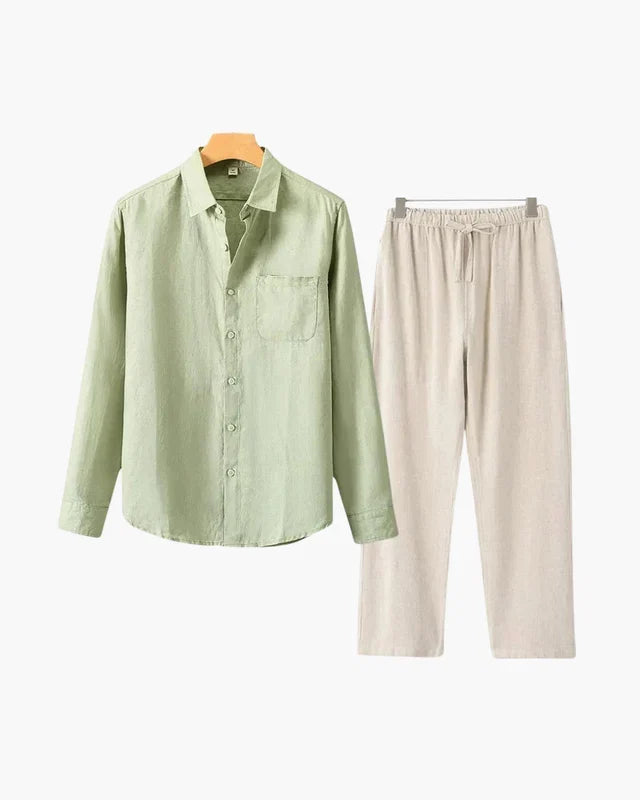 Old Money Linen Set (Long-Sleeve)