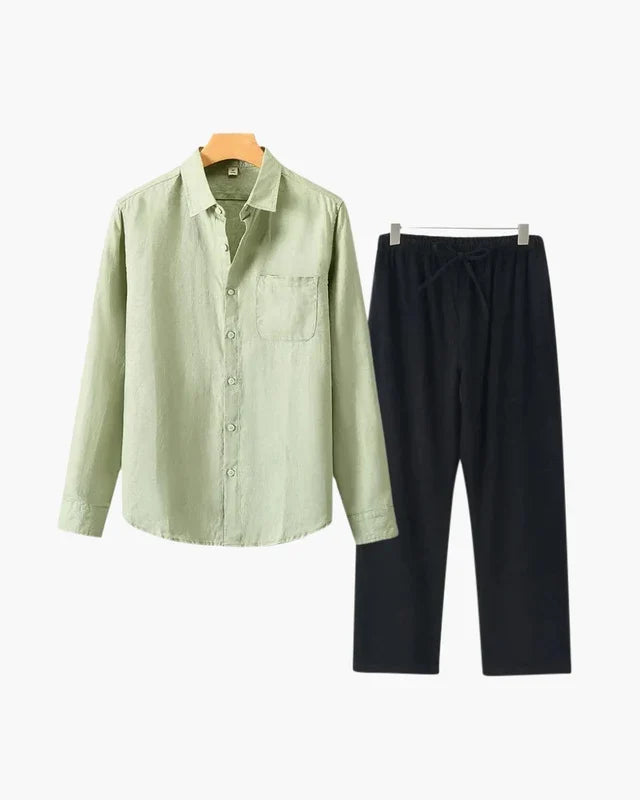 Old Money Linen Set (Long-Sleeve)