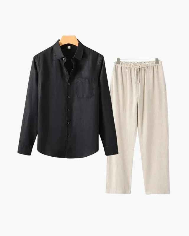 Old Money Linen Set (Long-Sleeve)