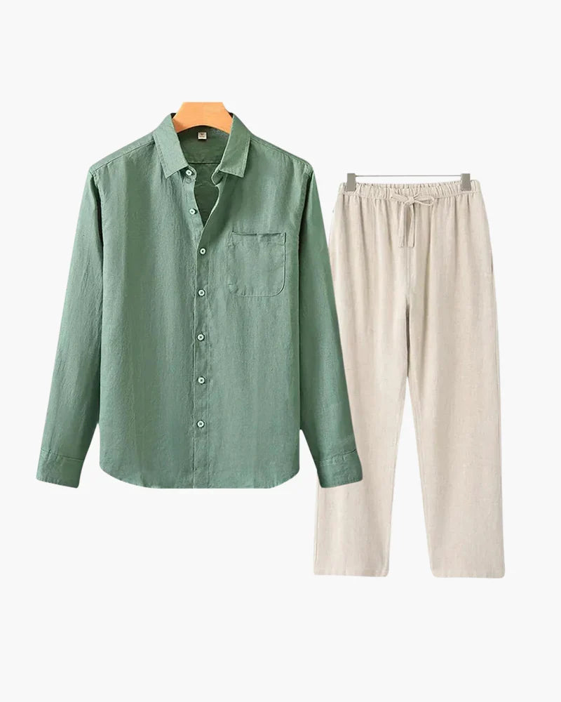 Old Money Linen Set (Long-Sleeve)