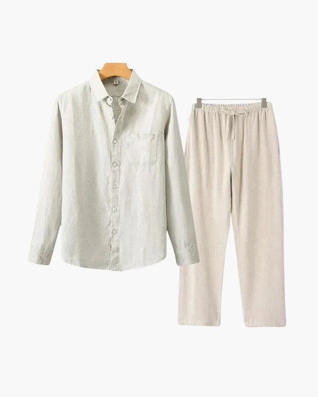 Old Money Linen Set (Long-Sleeve)