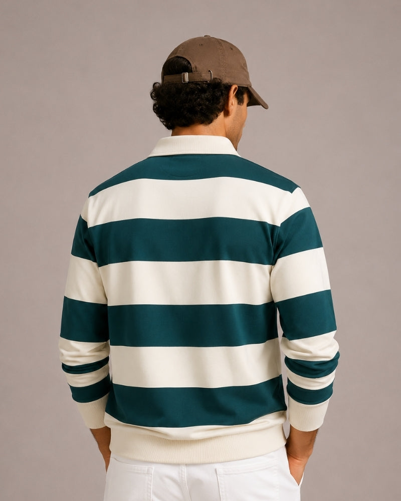 Vintage Stripe Rugby Polo