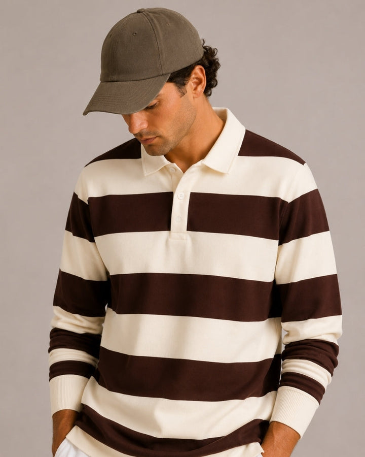 Vintage Stripe Rugby Polo