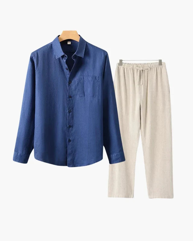 Old Money Linen Set (Long-Sleeve)