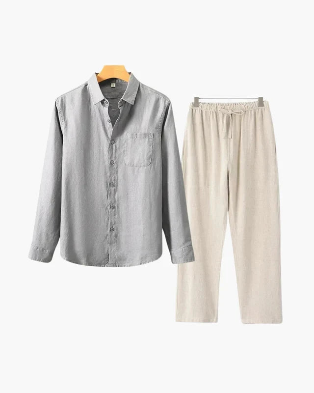 Old Money Linen Set (Long-Sleeve)